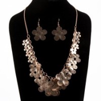 Parure métal Fioreta,avec ses boucles assorties - 20A10 Dorée